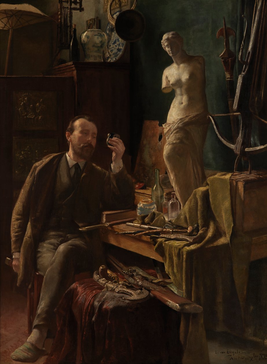 Künstler in seinem Atelier von Louis van Engelen