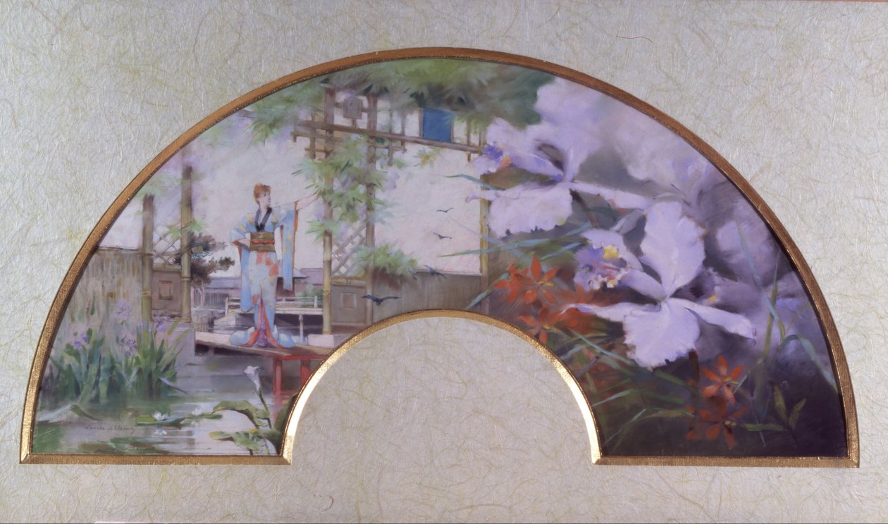 Sarah Bernhardt in einem japanischen Garten von Louise Abbéma