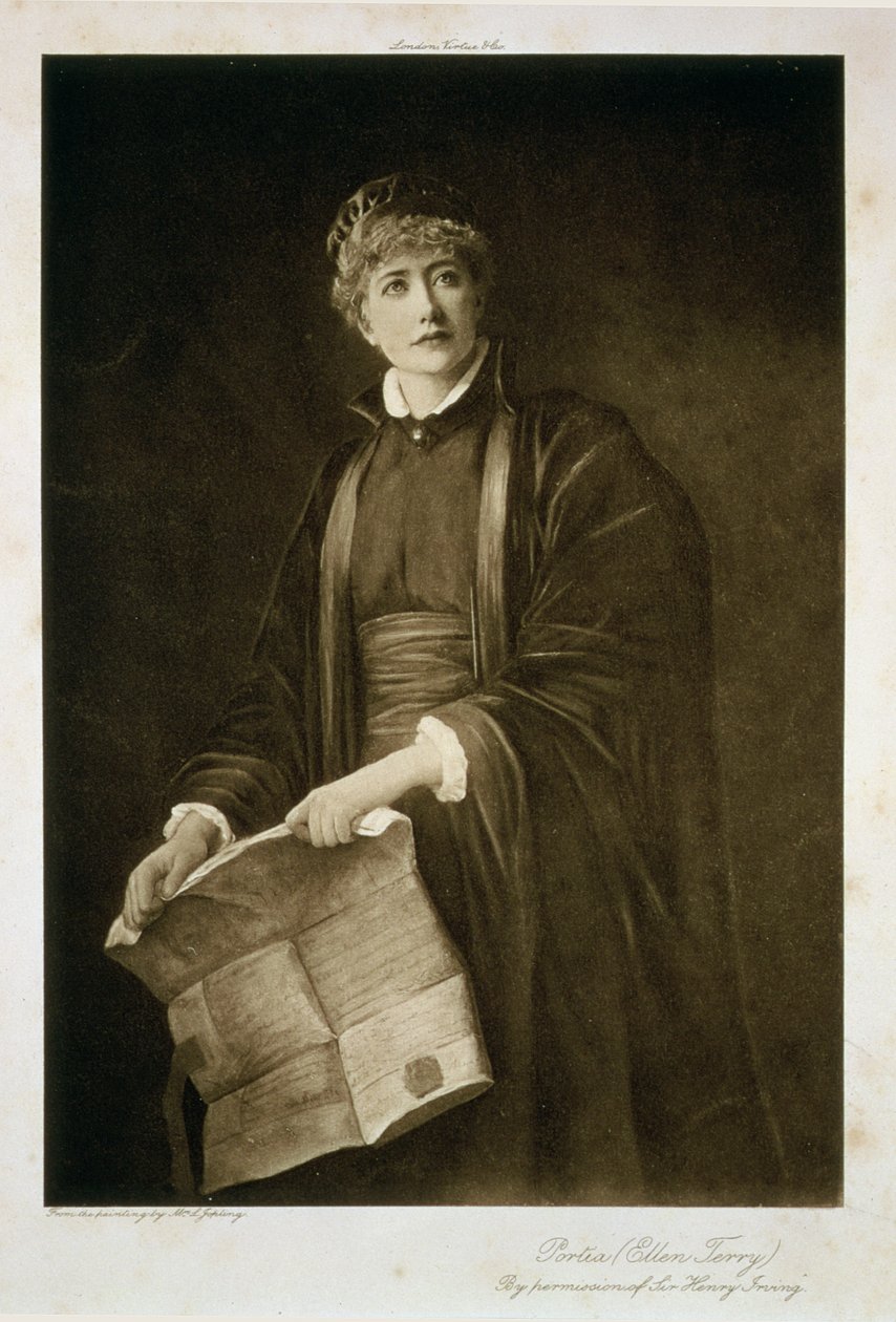 Ellen Terry (1847-1928) als Portia von Louise Jopling
