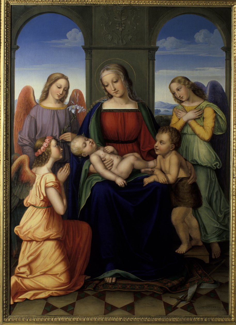 Madonna mit Engeln von Louise Seidler