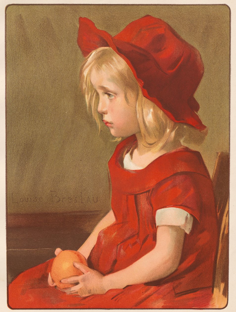 Mädchen mit Orange von Louise Breslau