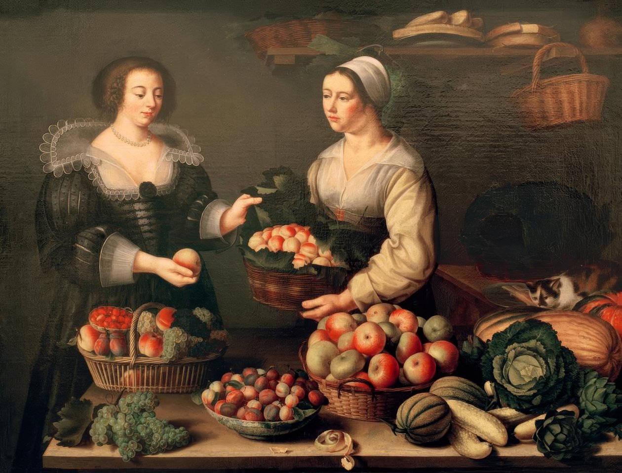 Die Früchte- und Gemüseverkäuferin von Louise Moillon