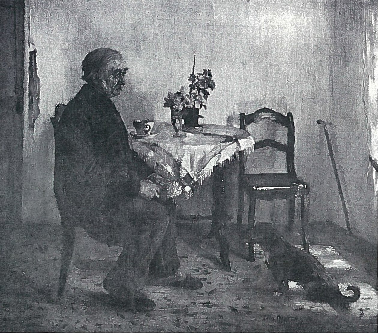 Alter Mann im Zimmer von Lovis Corinth