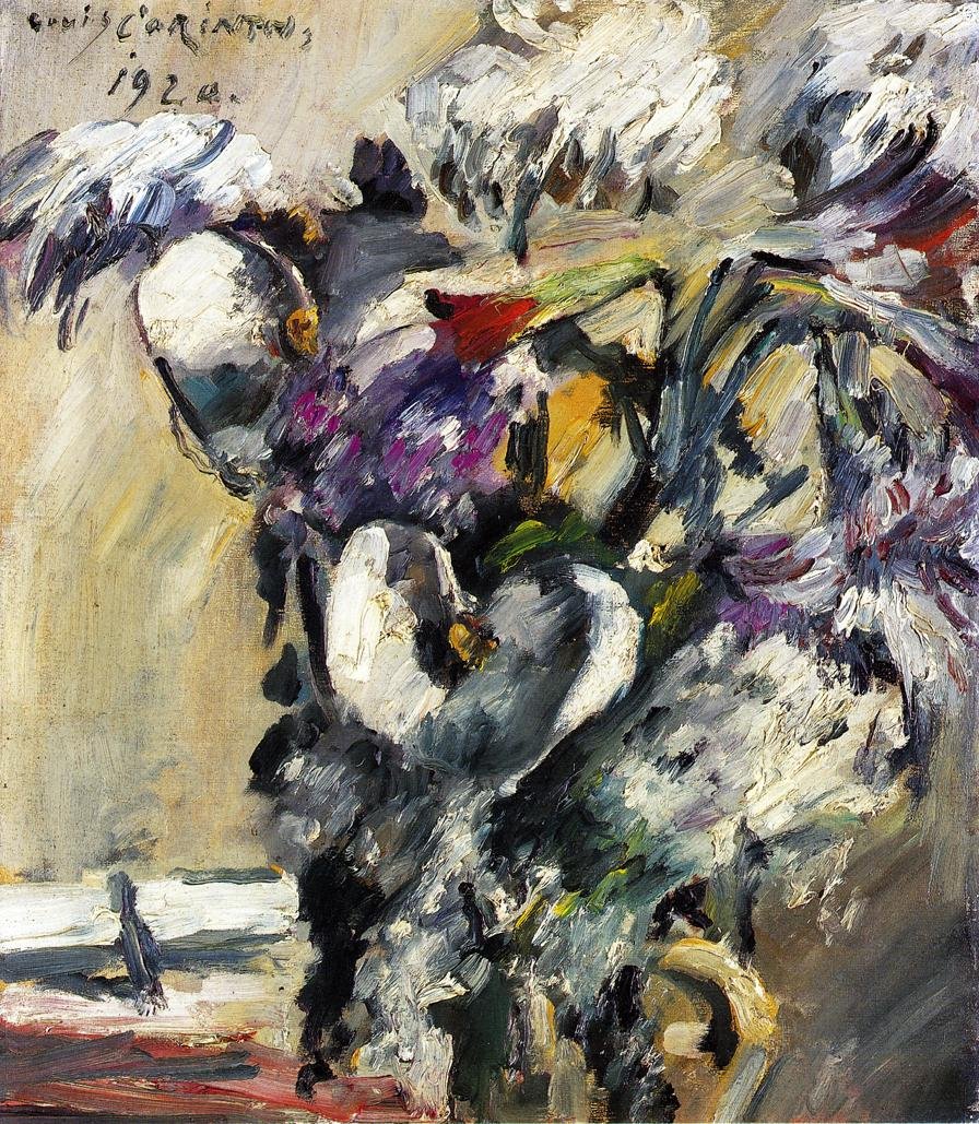 Chrysanthemen und Kalla von Lovis Corinth