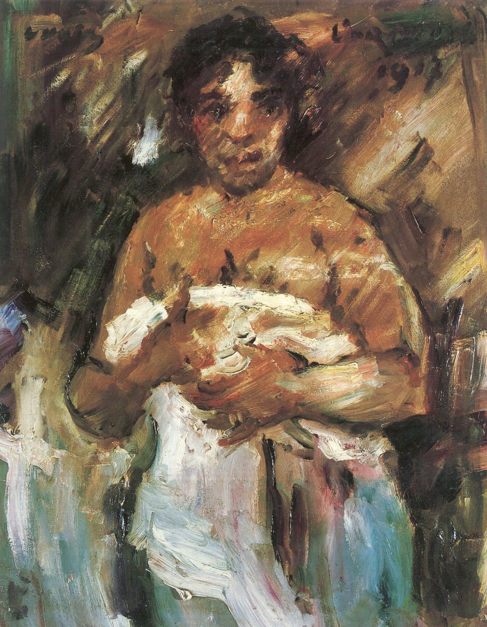 Mädchen, das sich entkleidet von Lovis Corinth