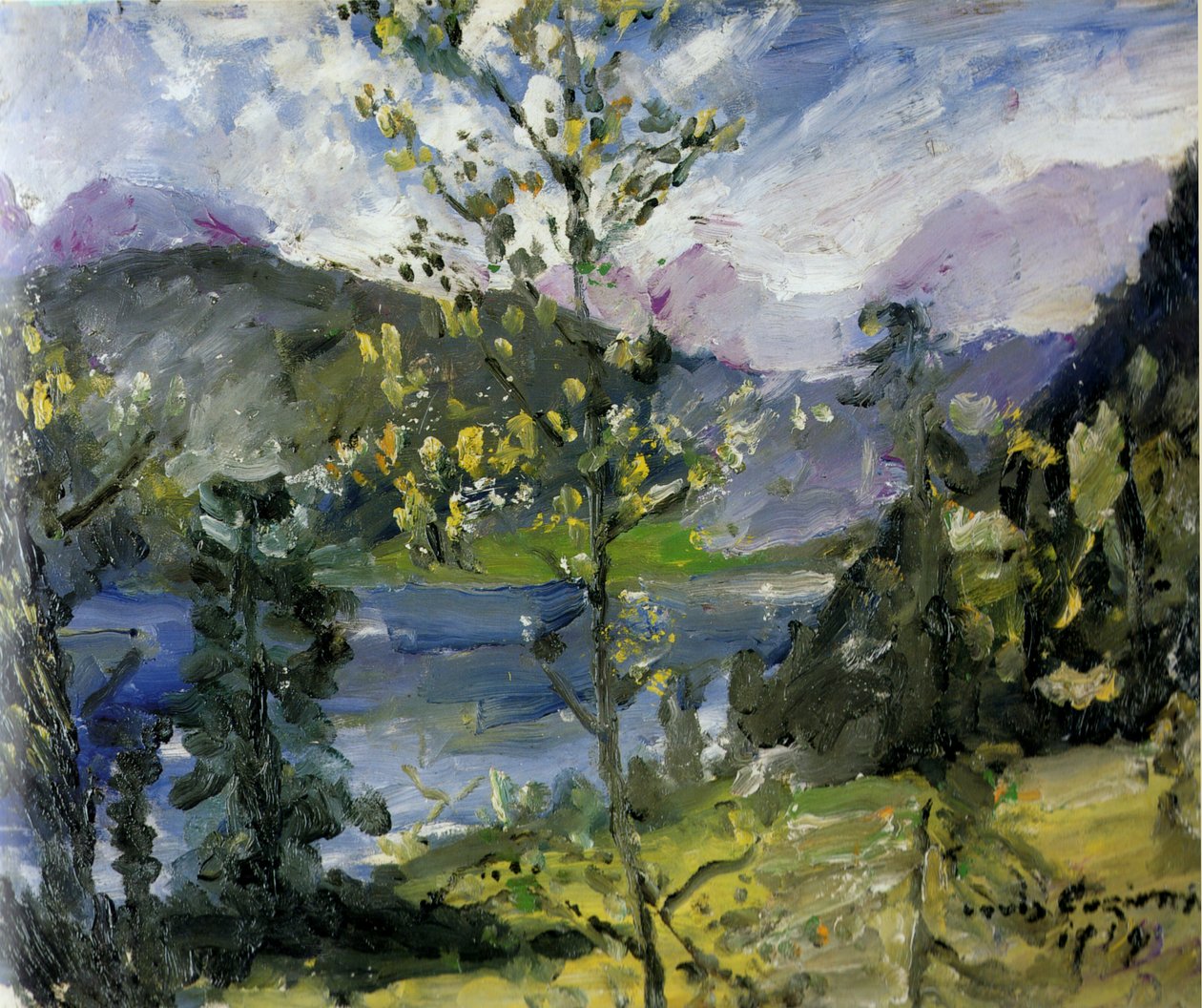 Oktoberschnee am Walchensee von Lovis Corinth