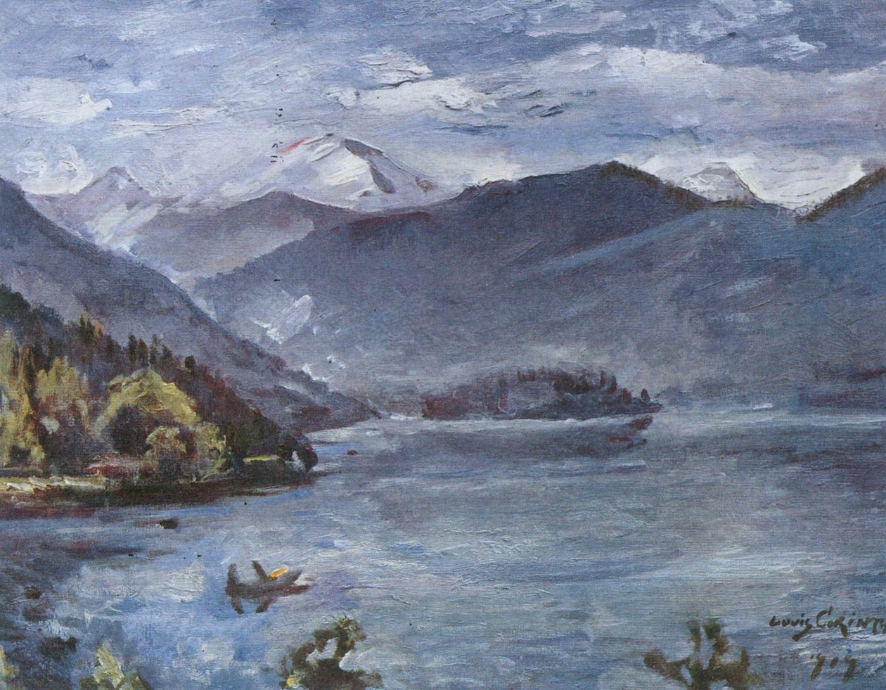 Walchensee, blaue Landschaft von Lovis Corinth