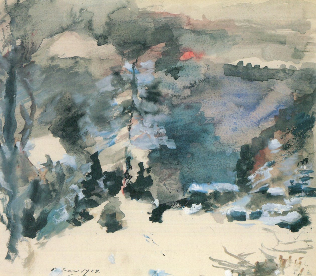 Walchensee im Winter von Lovis Corinth