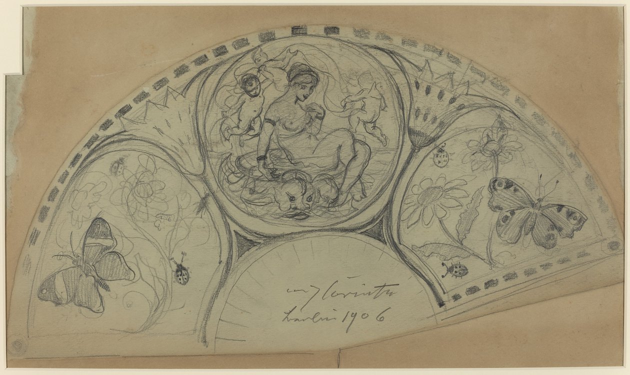 Fächerdesign (recto) von Lovis Corinth