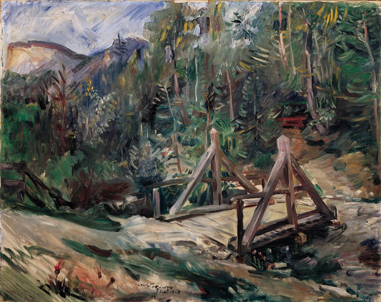 Tiroler Landschaft mit Brücke von Lovis Corinth