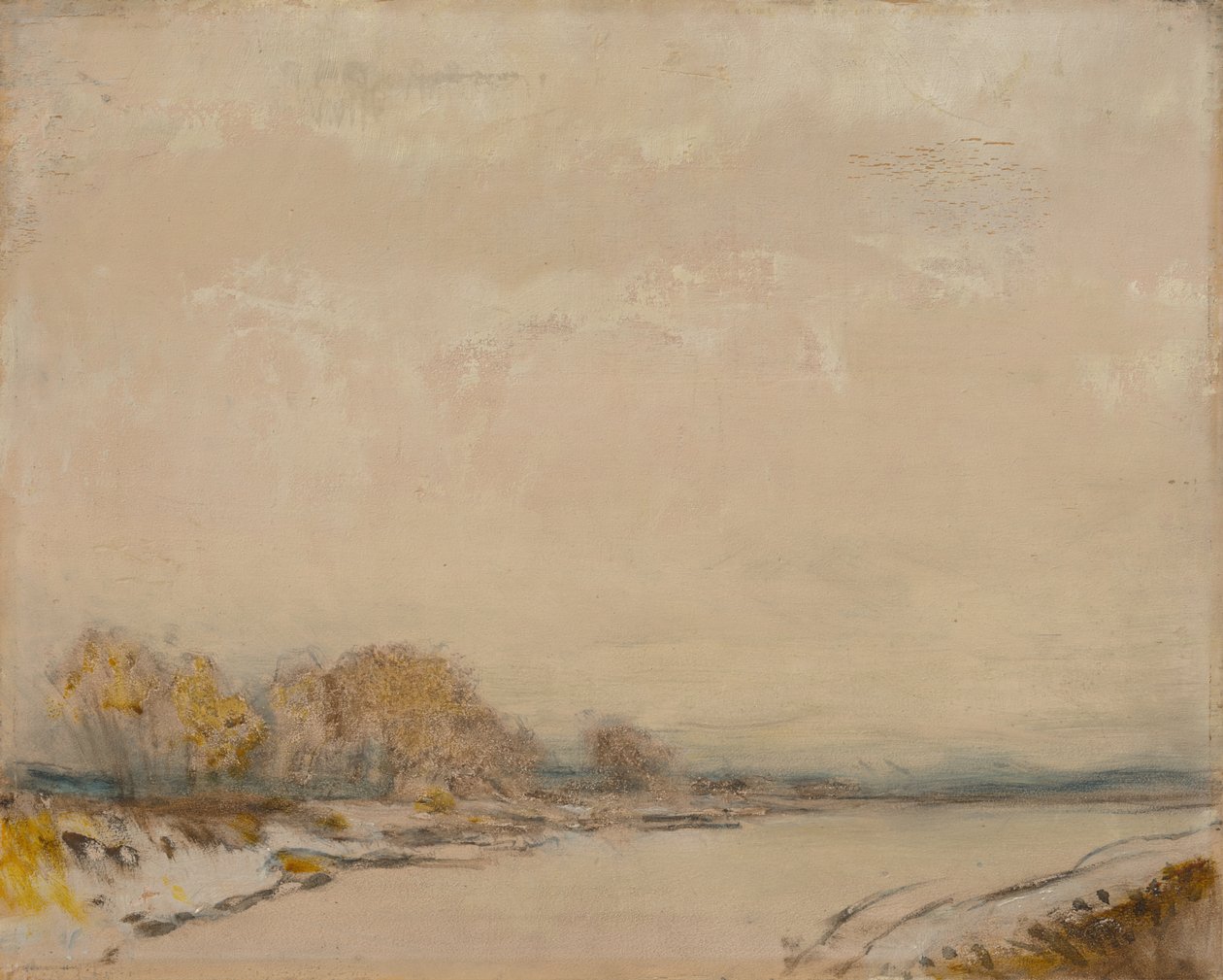 Landschaft mit einem Fluss von Laszlo Mednyanszky