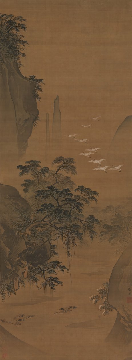 Herbstlandschaft mit Reihern und Enten von Lu Ji