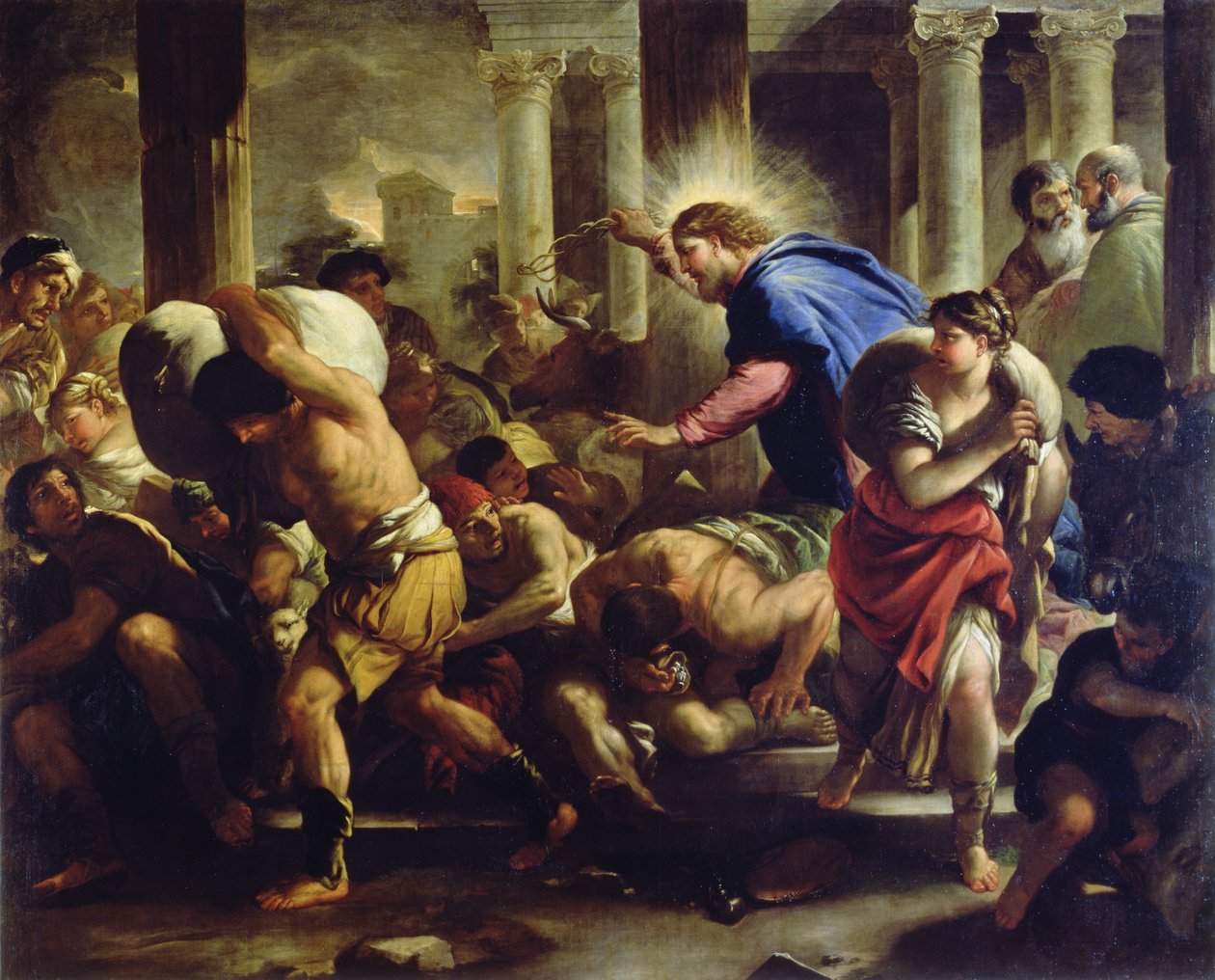 Christus vertreibt die Händler aus dem Tempel von Luca Giordano