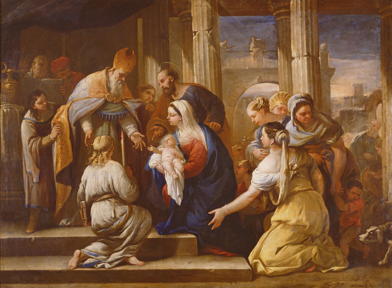 Darstellung im Tempel von Luca Giordano