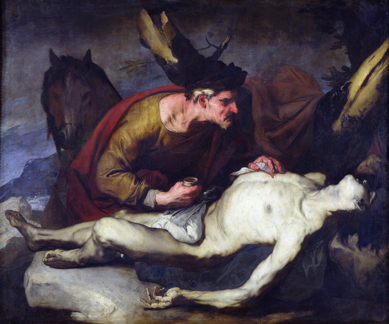 Der barmherzige Samariter von Luca Giordano