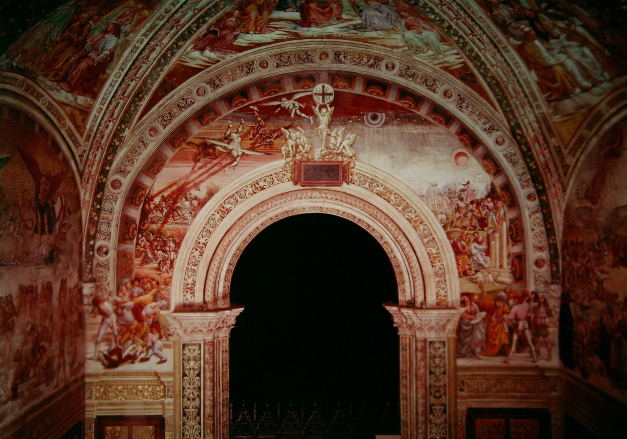 Propheten und das Ende der Welt, Eingangswand der Kapelle der Madonna di San Brizio, 1499-1504 von Luca Signorelli