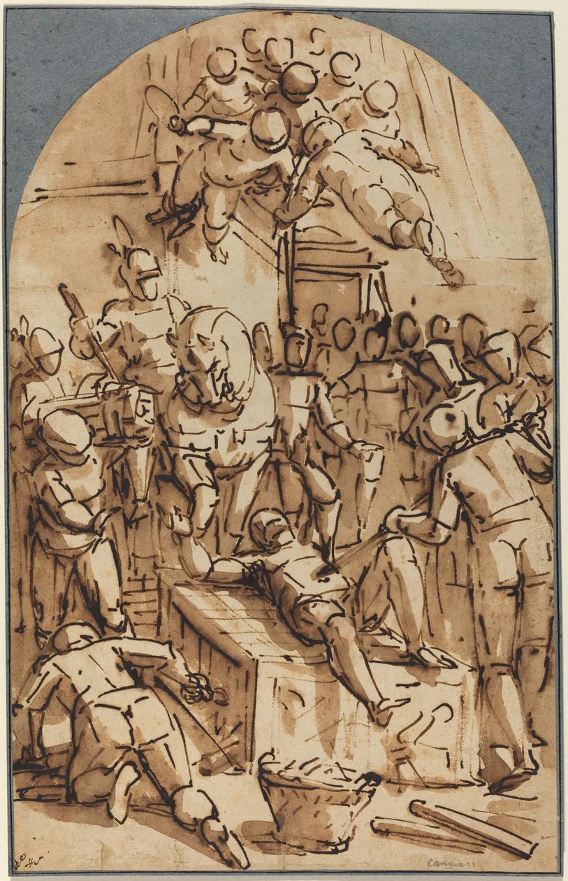 Das Martyrium des Heiligen Laurentius von Luca Cambiaso