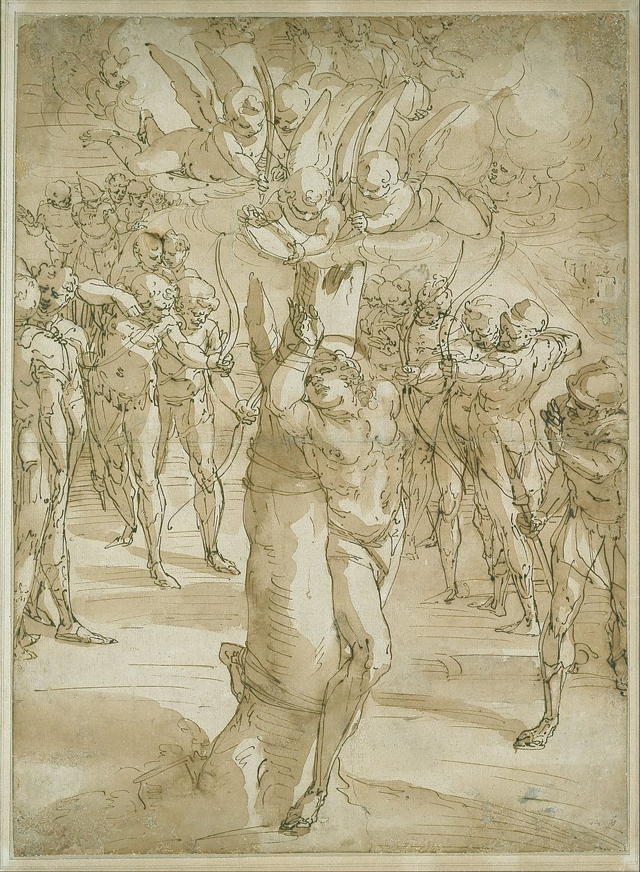 Das Martyrium des heiligen Sebastian von Luca Cambiaso