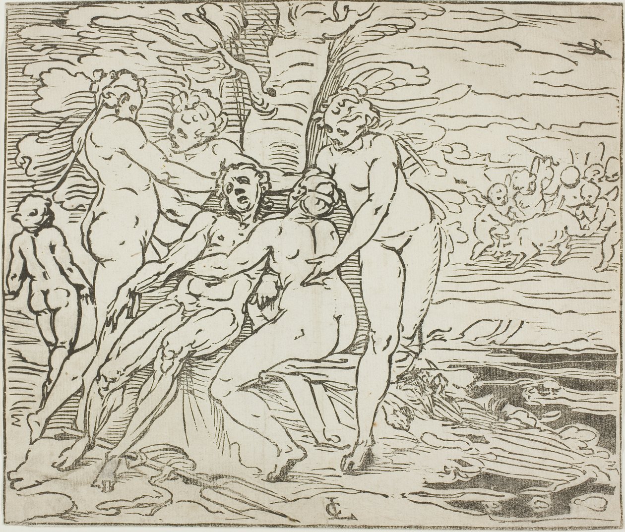 Venus trauert um den Tod von Adonis von Luca Cambiaso