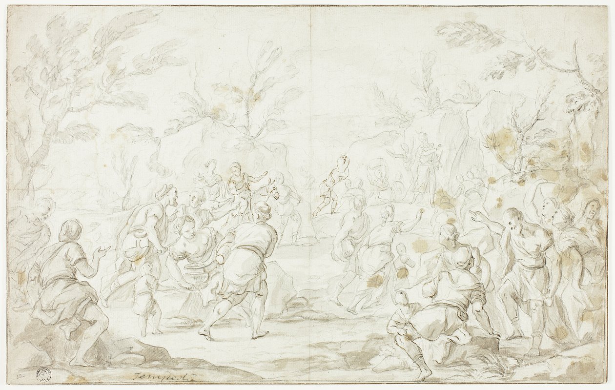 Moses schlägt den Felsen von Luca Giordano