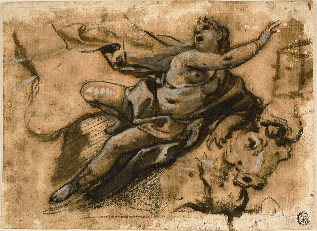 Vergewaltigung der Europa von Luca Giordano