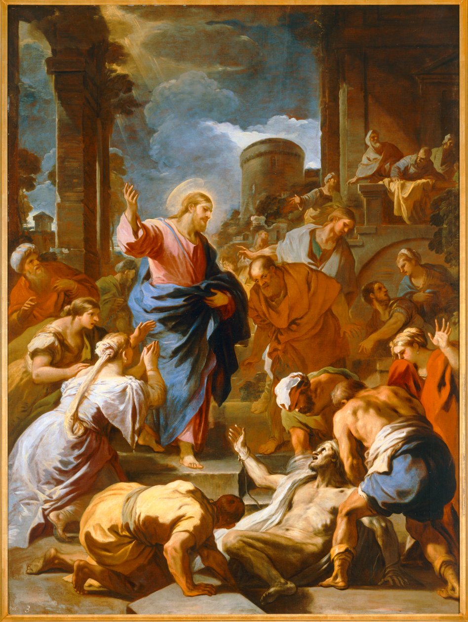 Die Auferstehung des Lazarus von Luca Giordano