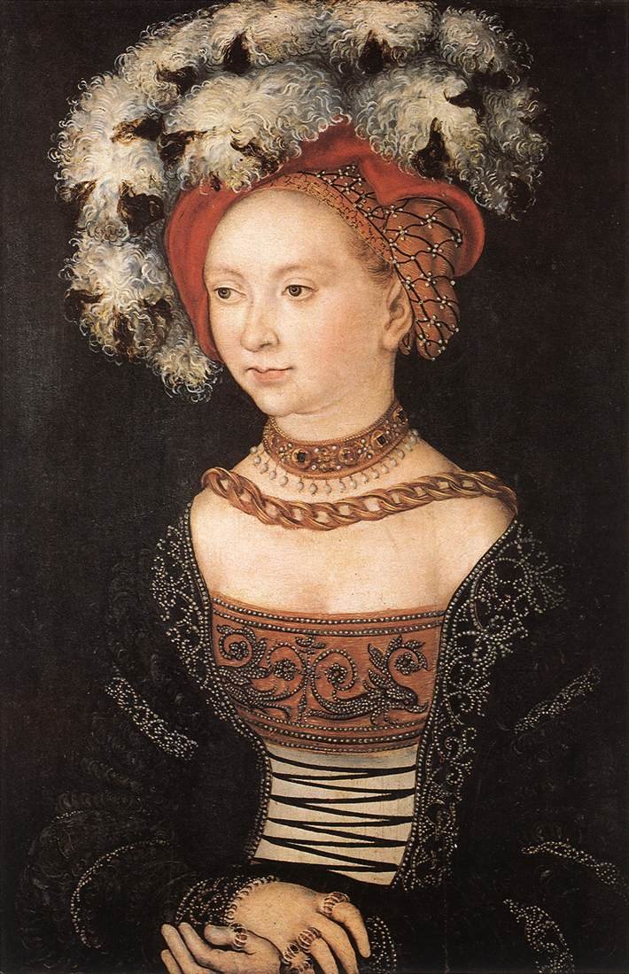 Bildnis einer jungen Frau von Lucas Cranach the Elder