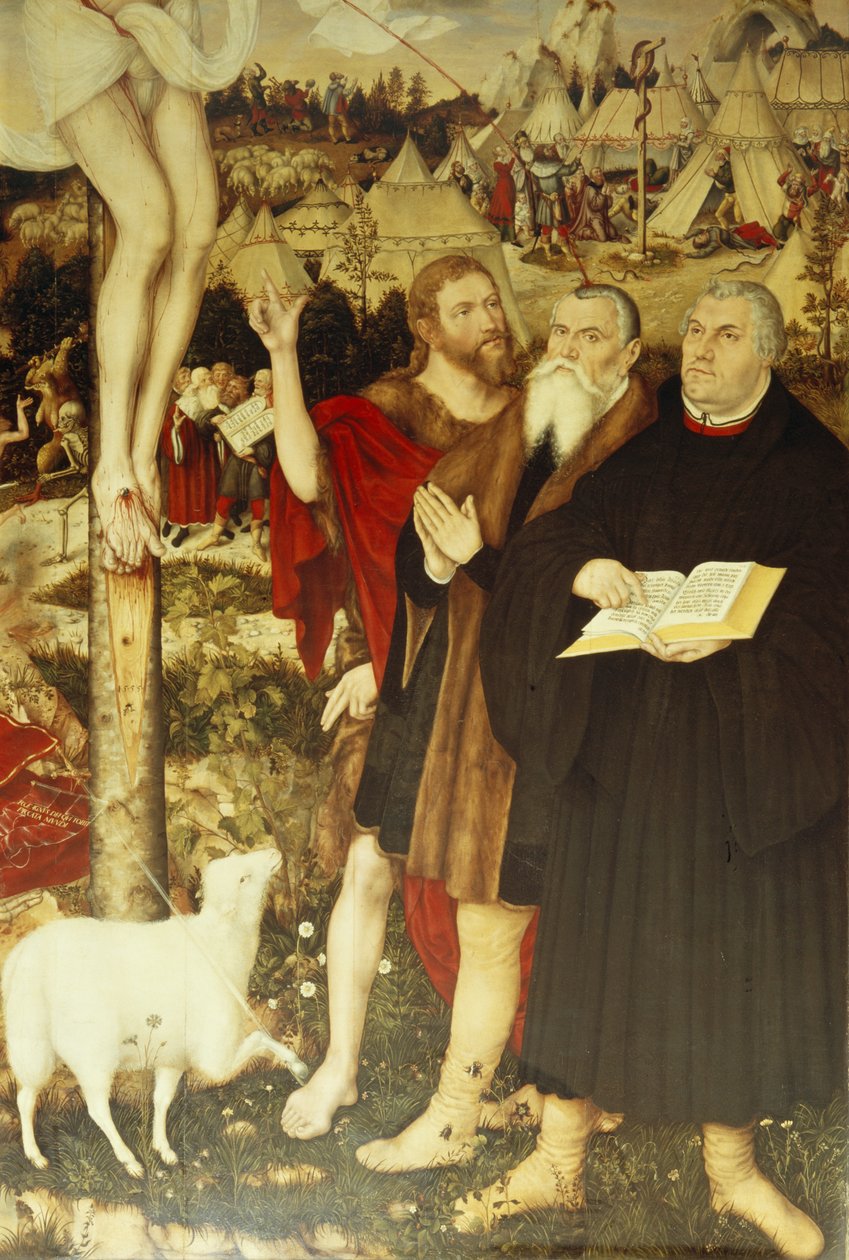 Christus am Kreuz, 1552-55 (Detail) von Lucas Cranach the Elder