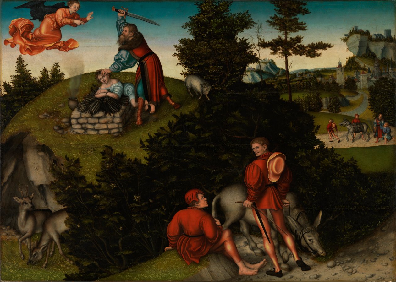 Das Opfer Abrahams von Lucas Cranach the Elder