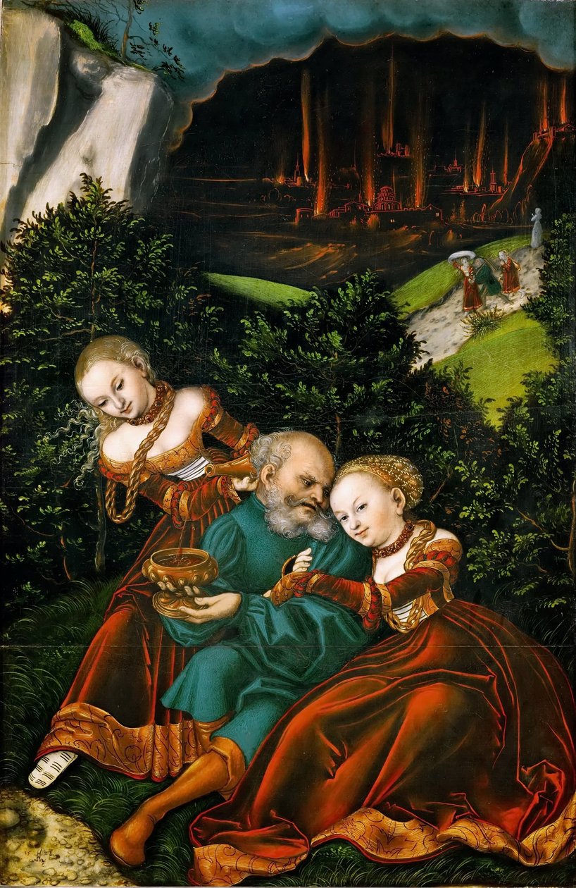 Lot und seine Töchter von Lucas Cranach the Elder