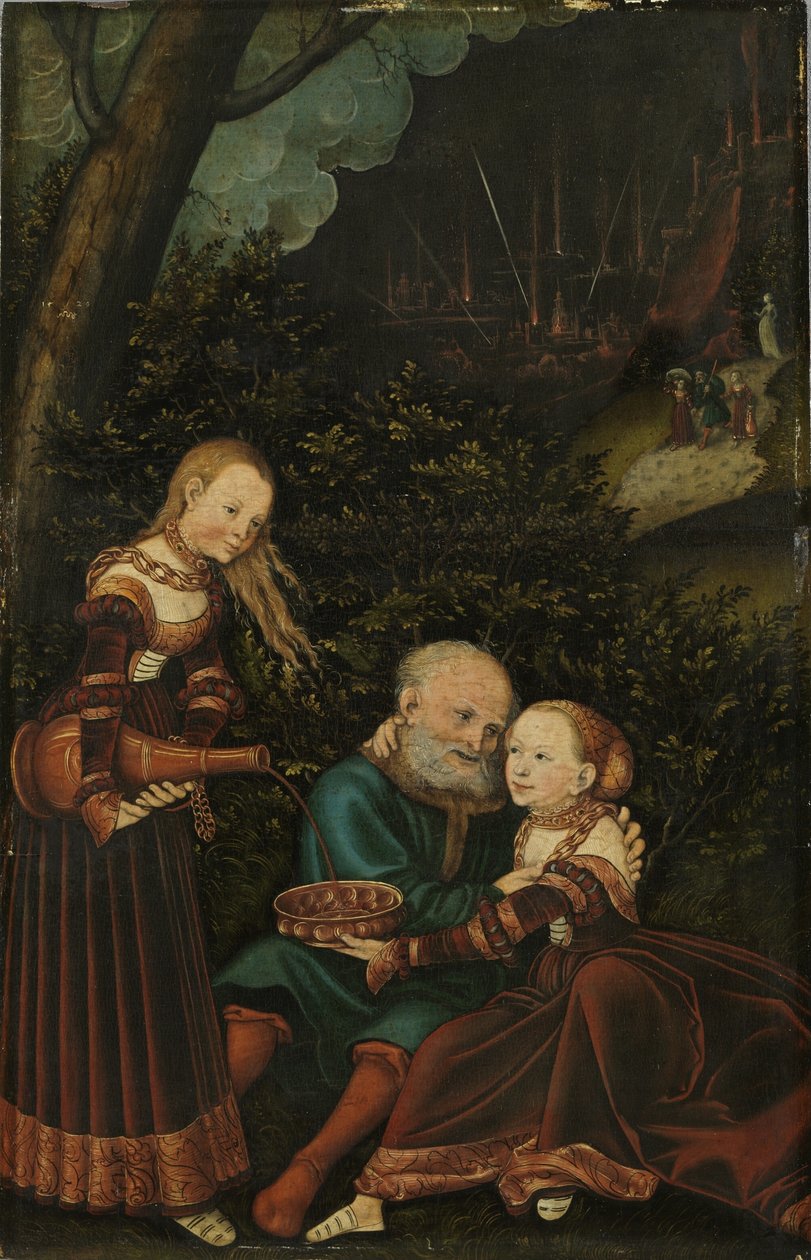 Lot und seine Töchter von Lucas Cranach the Elder