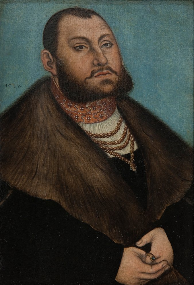 Porträt des Kurfürsten Johann Friedrich des Großmütigen von Sachsen von Lucas Cranach the Elder
