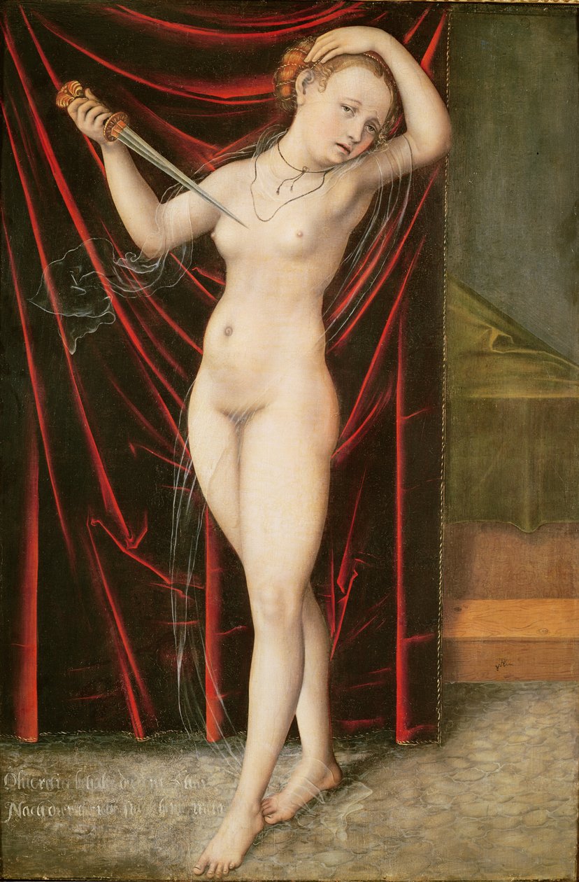 Der Tod der Lucretia, ca. 1524 von Lucas Cranach the Elder