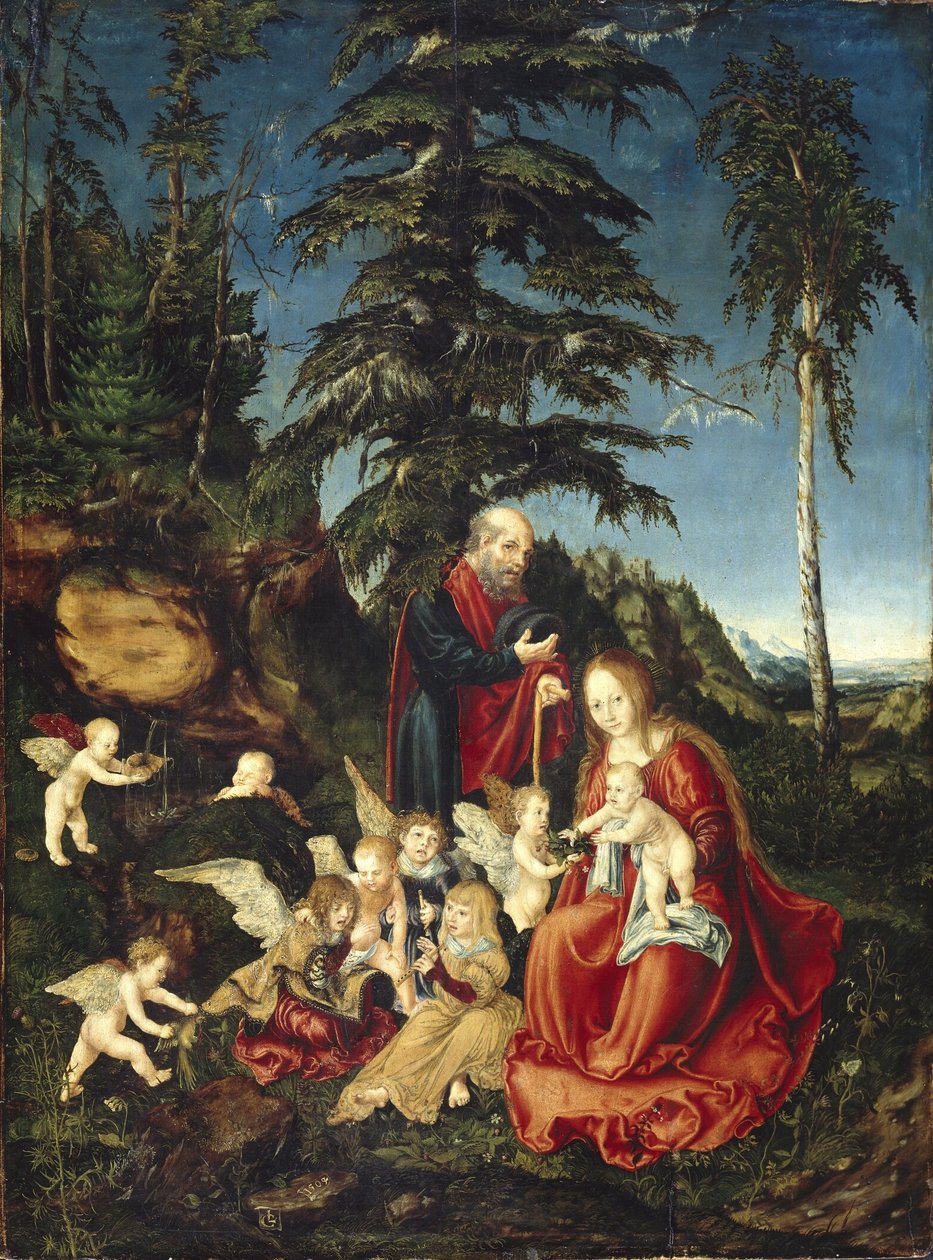 Die Rast auf der Flucht nach Ägypten von Lucas Cranach the Elder