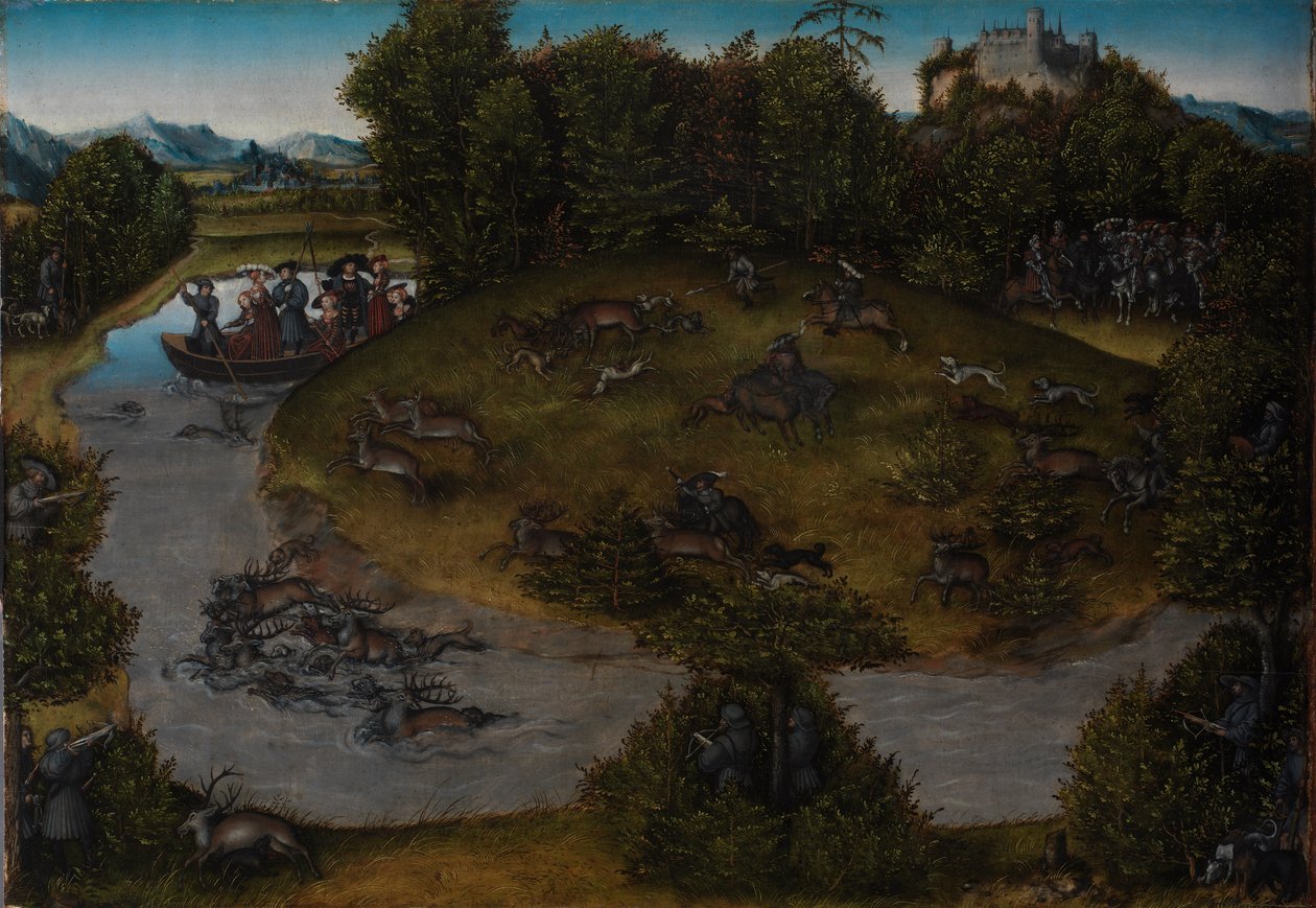 Die Hirschjagd des Kurfürsten Friedrich des Weisen von Lucas Cranach the Elder