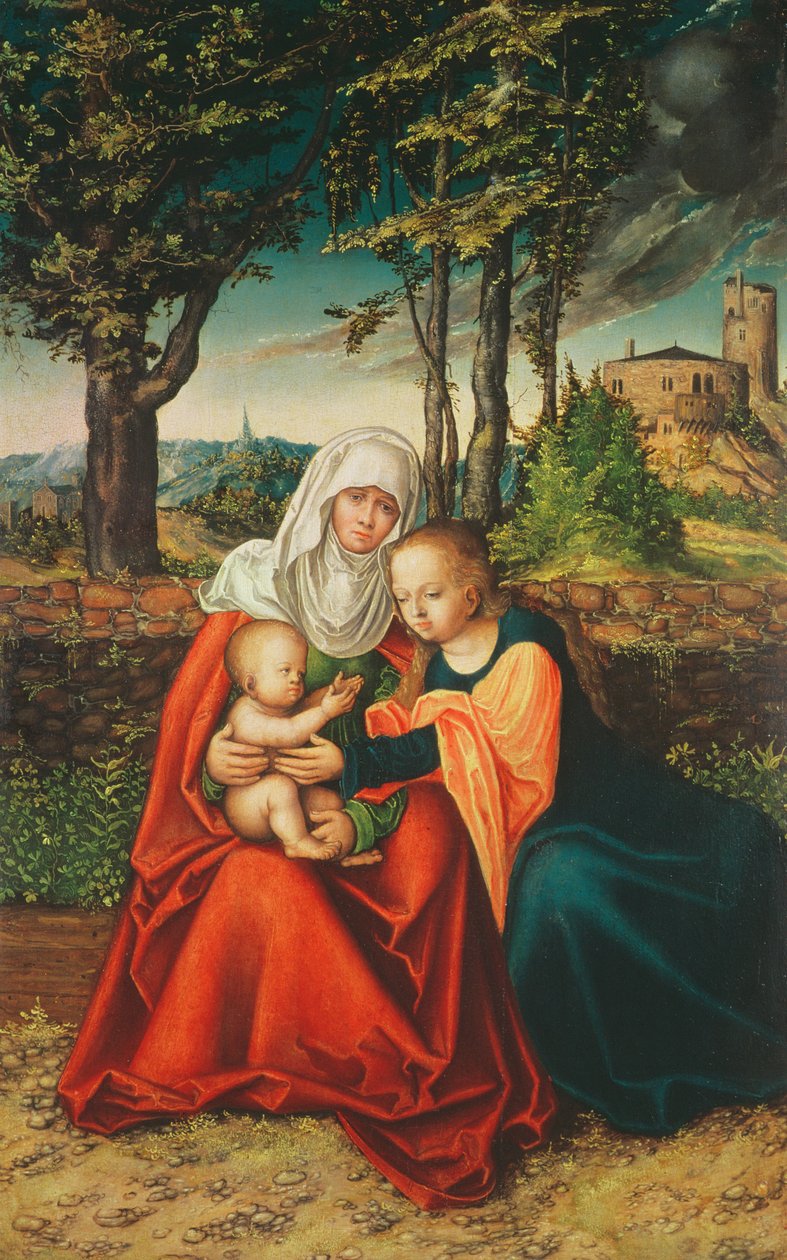 Die Jungfrau Maria mit der hl. Anna, die das Jesuskind hält von Lucas Cranach the Elder