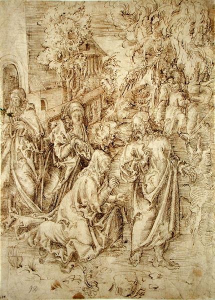 Christus nimmt Abschied von seiner Mutter von Lucas Cranach the Elder