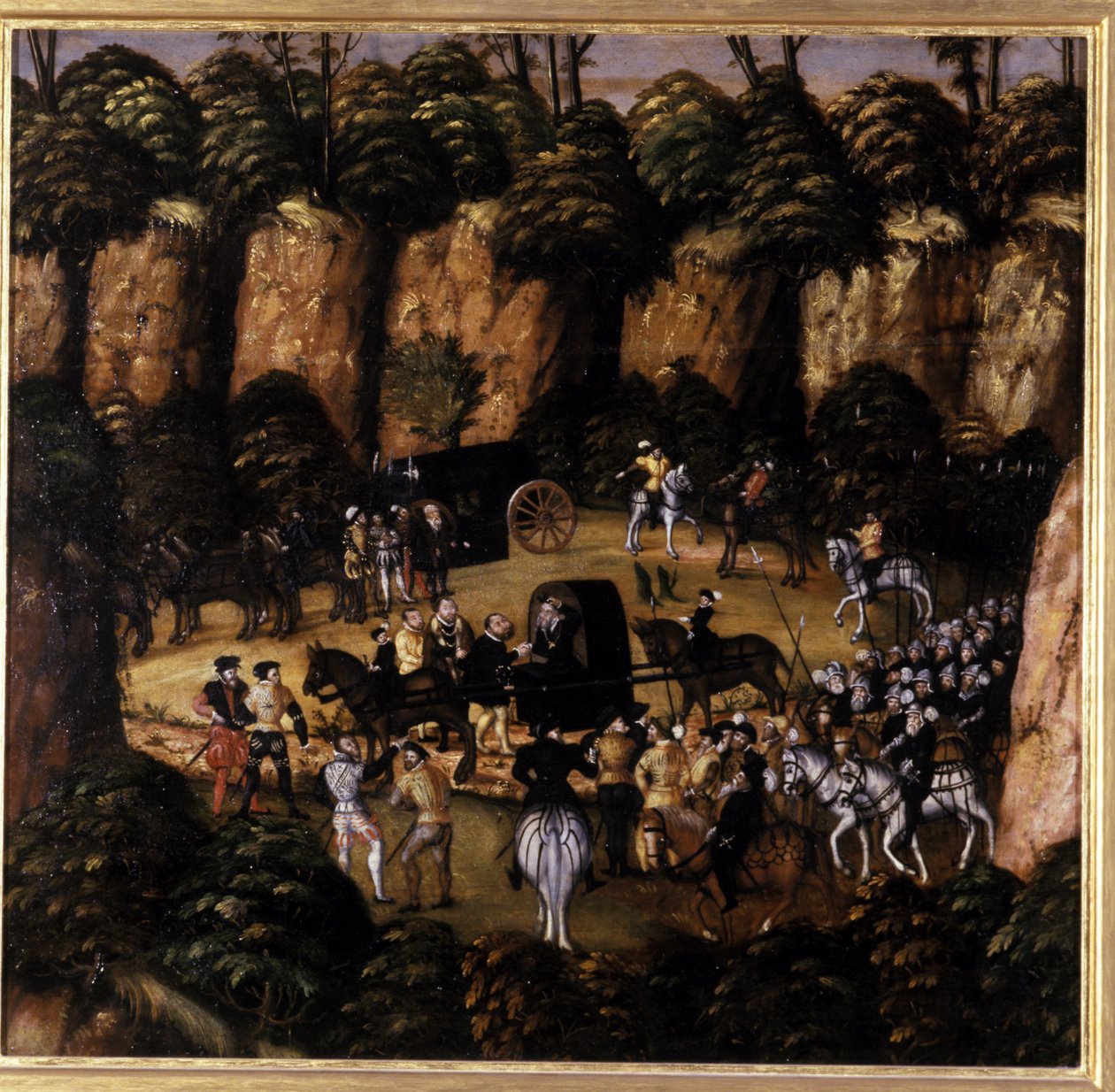 Johann Friedrich der Großmütige und König Karl V, 1552 von Lucas Cranach the Elder