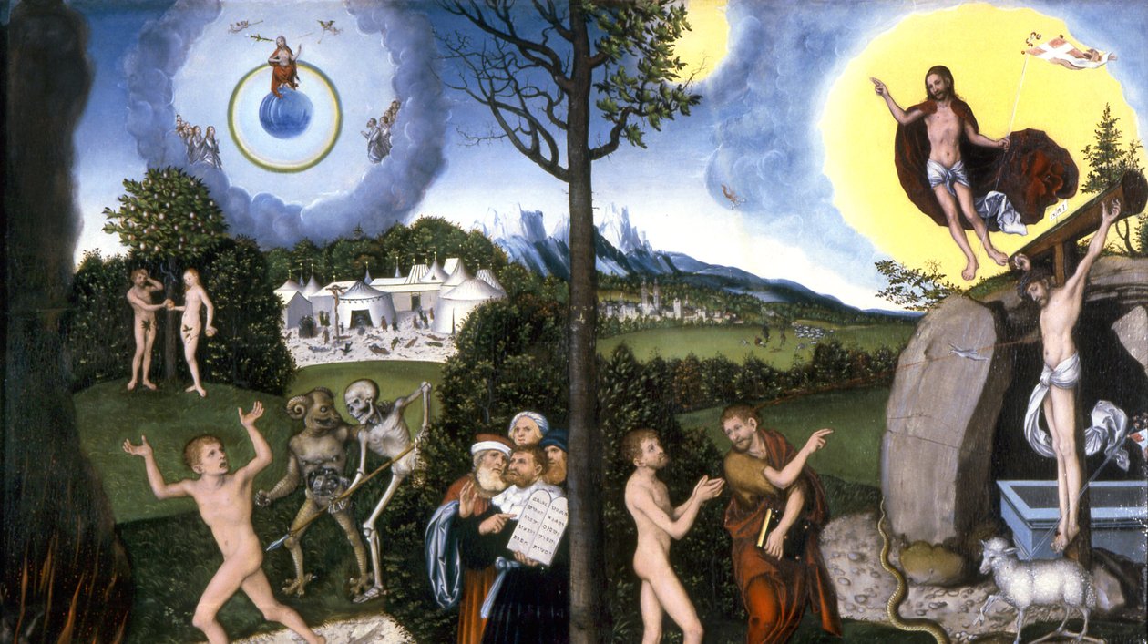 Verdammnis und Erlösung, 1529 von Lucas Cranach the Elder