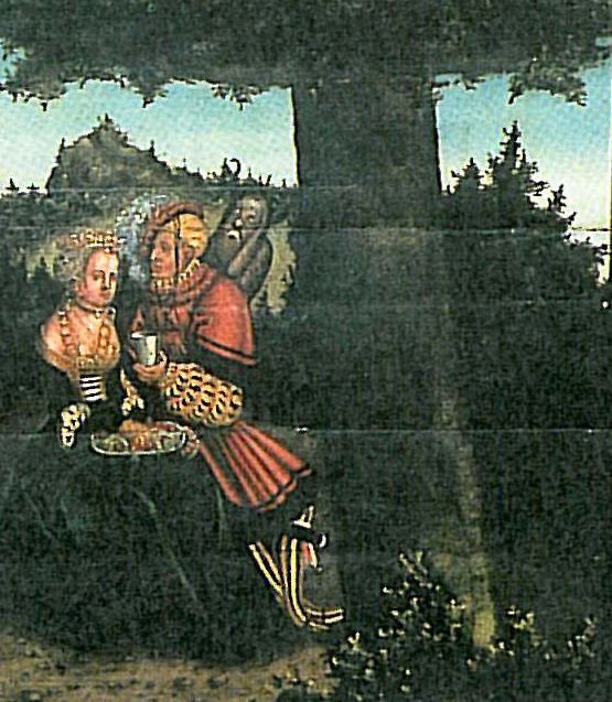 Die Zehn Gebote siebtes Gebot (Detail) von Lucas Cranach the Elder