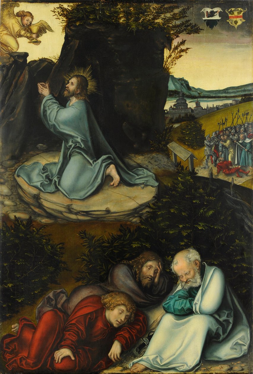 Der Garten von Gethsemane / Christus am Ölberg von Lucas Cranach the Elder