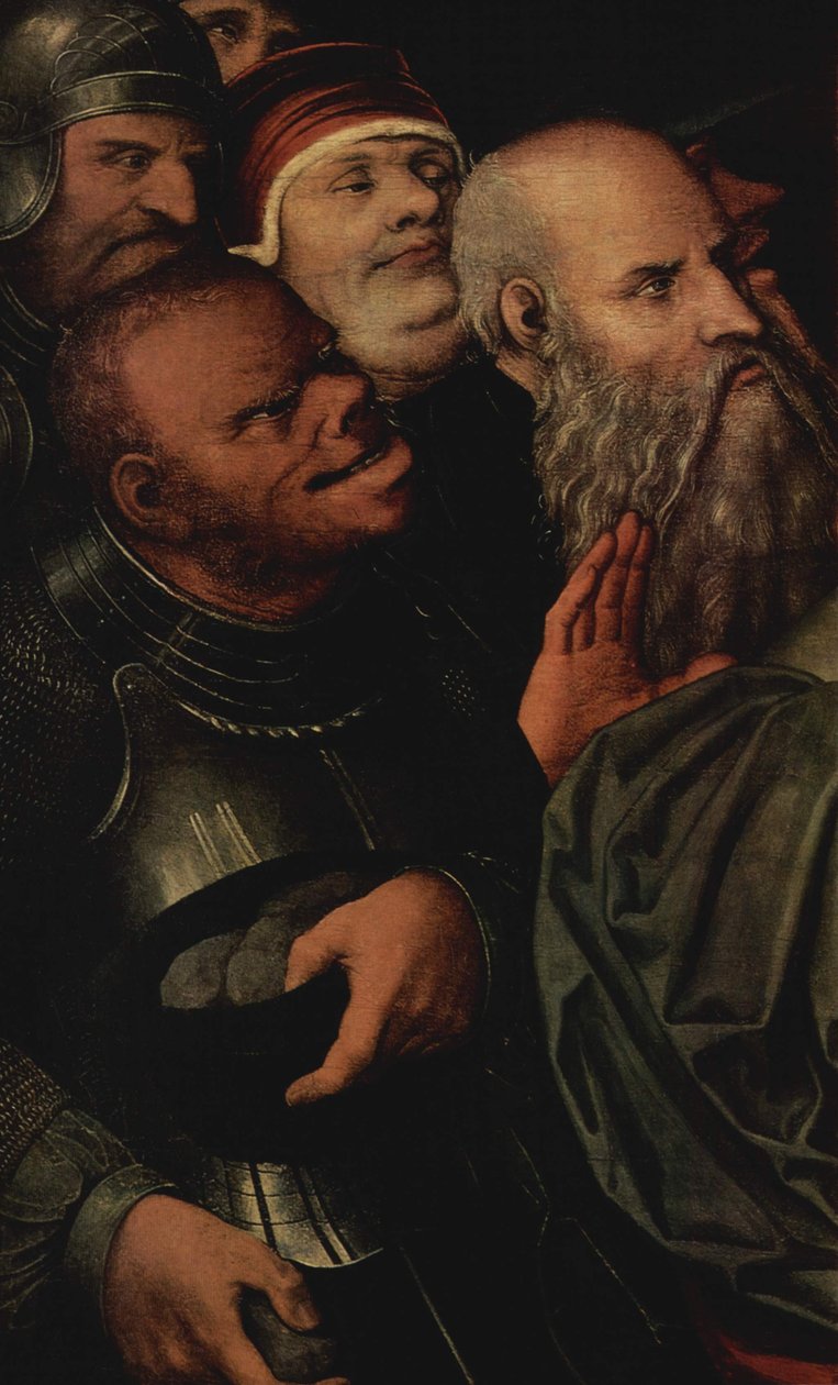 Christus und die Ehebrecherin (Detail) von Lucas Cranach the Younger