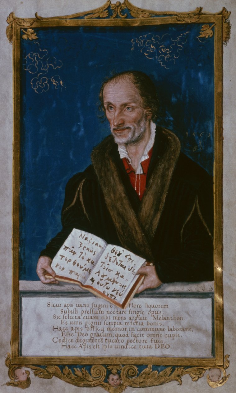 Porträt von Philipp Melanchthon von Lucas Cranach the Younger