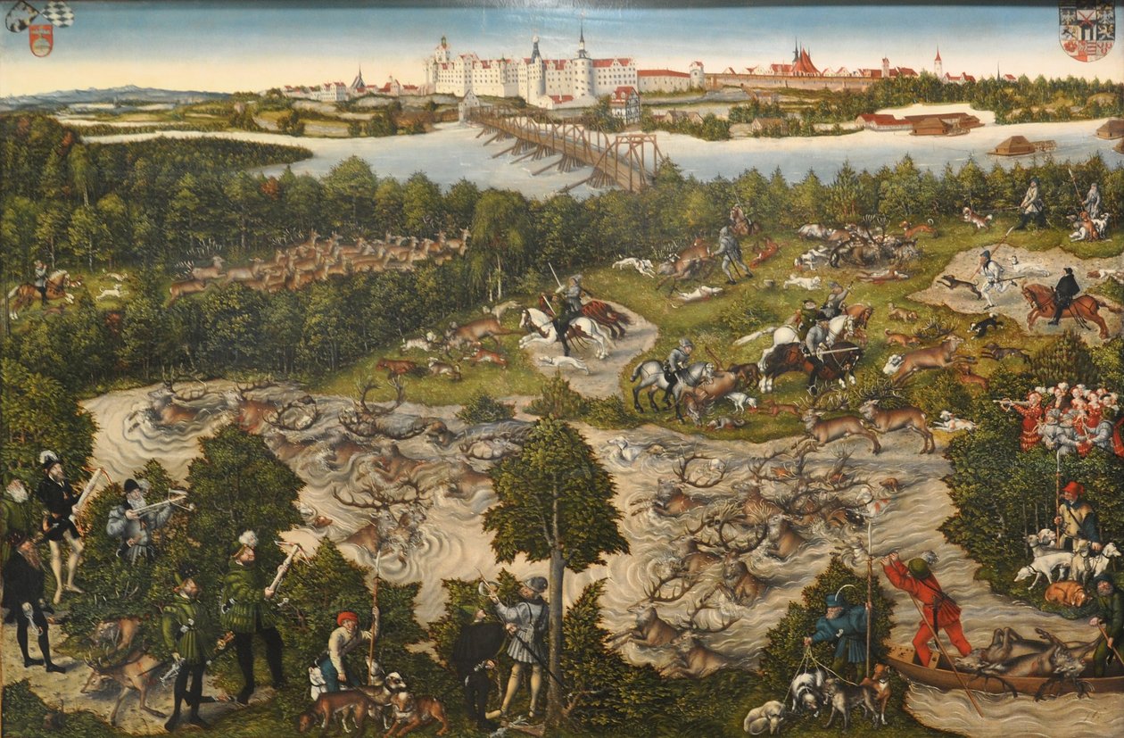 Hirschjagd des Kurfürsten Johann Friedrich von Lucas Cranach the Younger