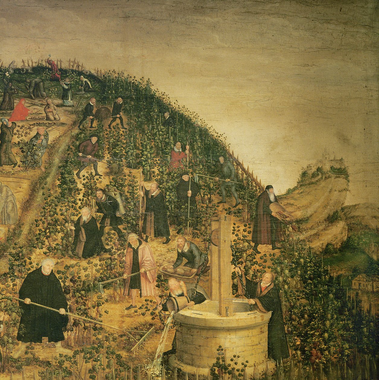Der Weinberg des Herrn, 1569 (Detail) von Lucas Cranach the Younger