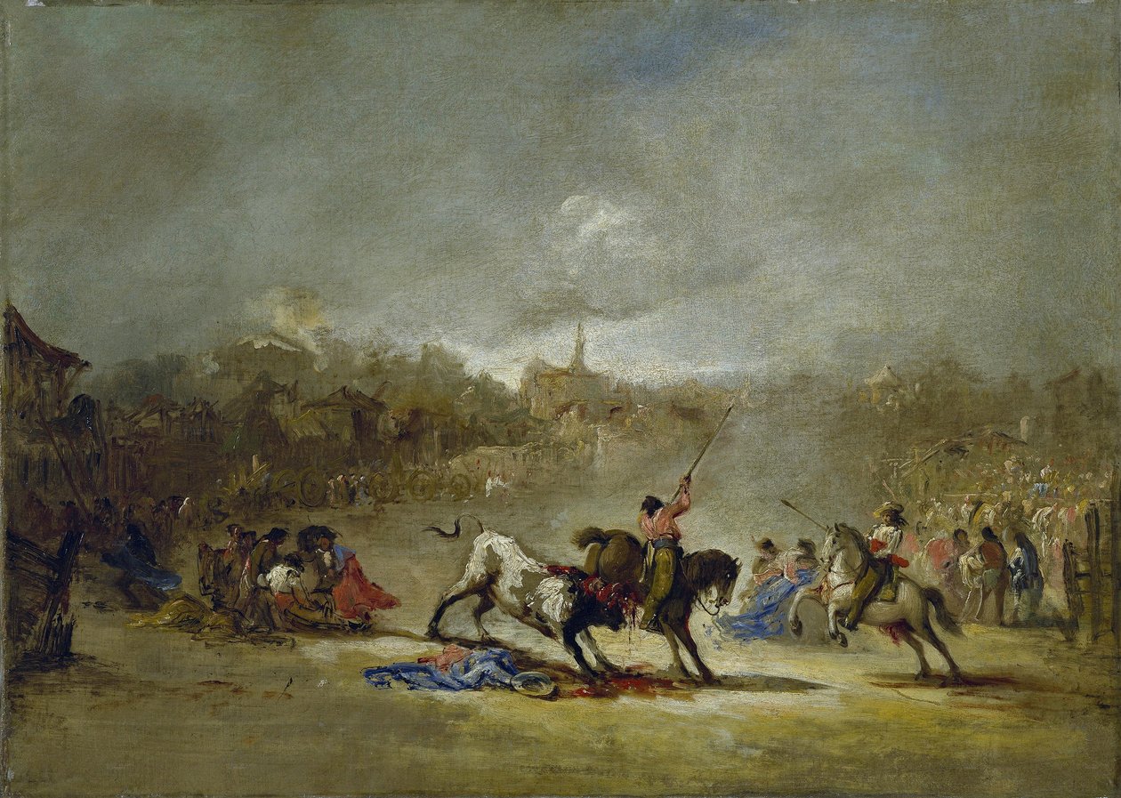 Suerte de varas. Öl auf Leinwand von Eugenio Lucas Velázquez