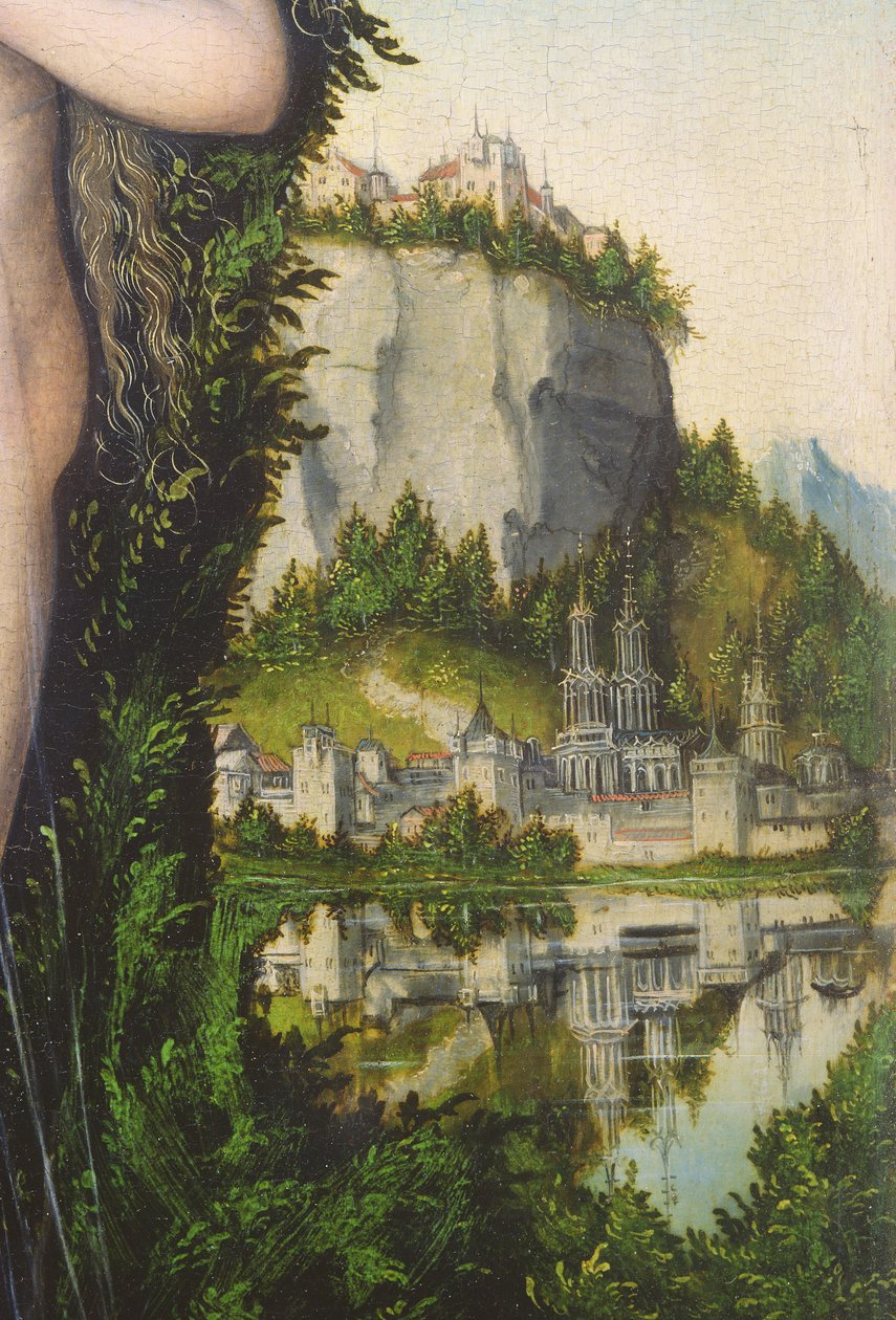 Venus steht in einer Landschaft (Detail), 1529 von Lucas Cranach the Elder