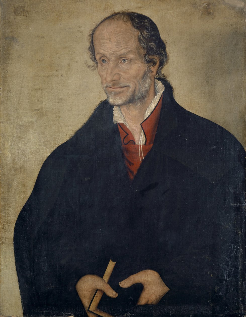 Porträt von Philipp Melanchthon, um 1560-80 von Lucas the Younger Cranach