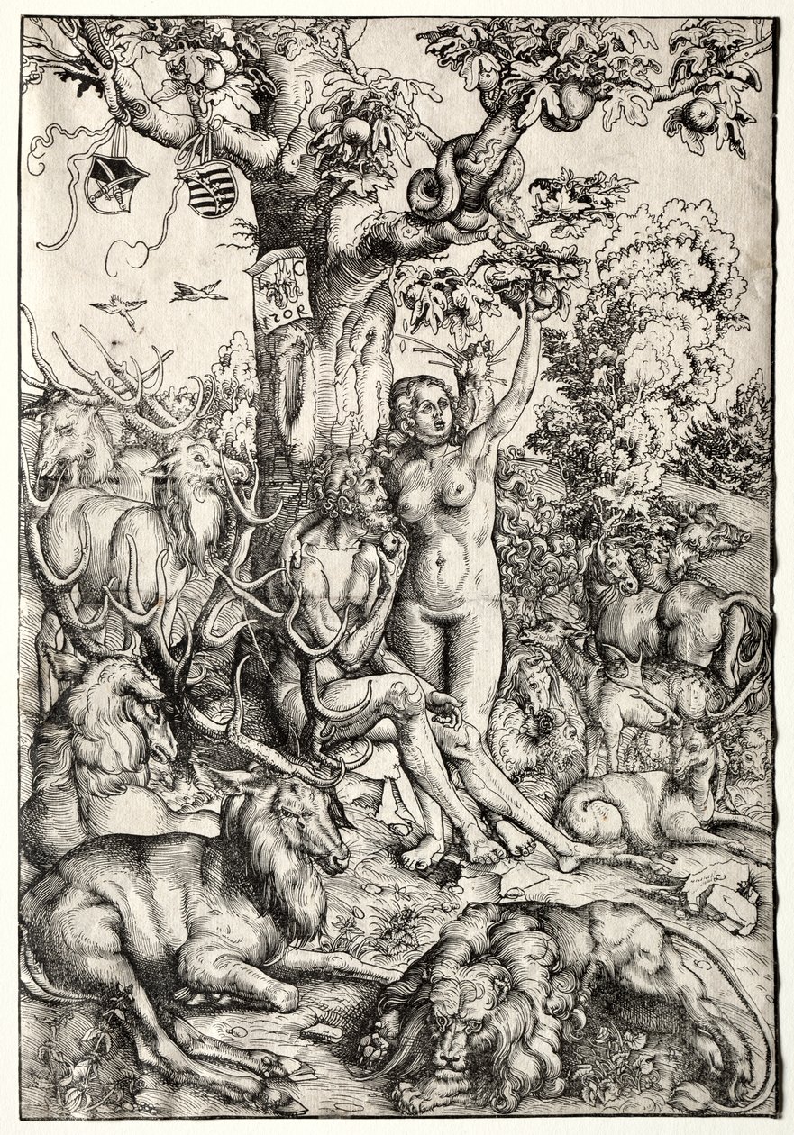 Adam und Eva im Paradies von Lucas Cranach