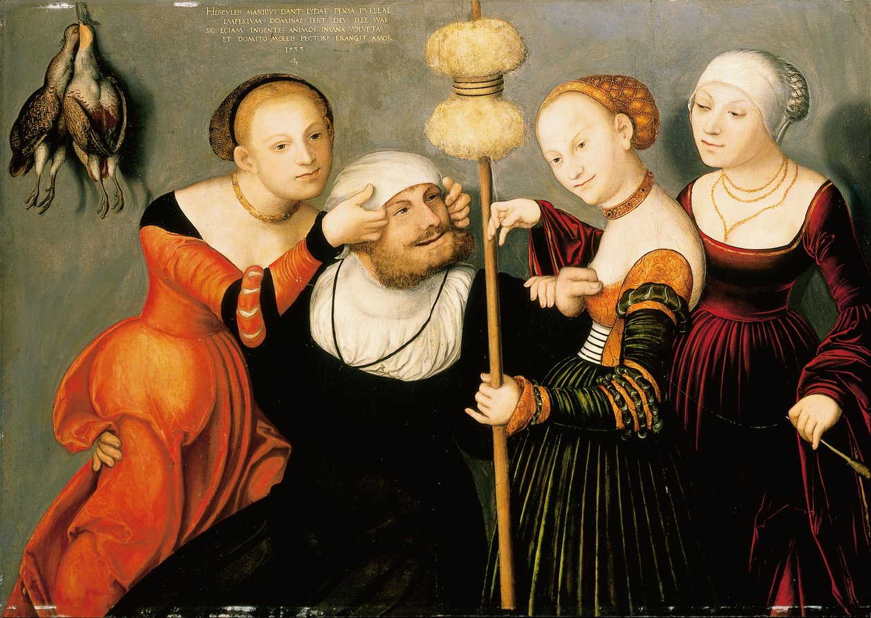 Herkules am Hof von Omphale von Lucas Cranach